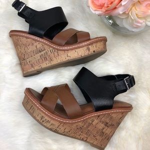 Mossimo Wedge Sandal Heels Color Block